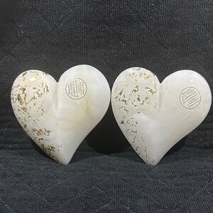 Genuine Volterra Alabaster 4” Heart Stones by Ducceschi~NEW!